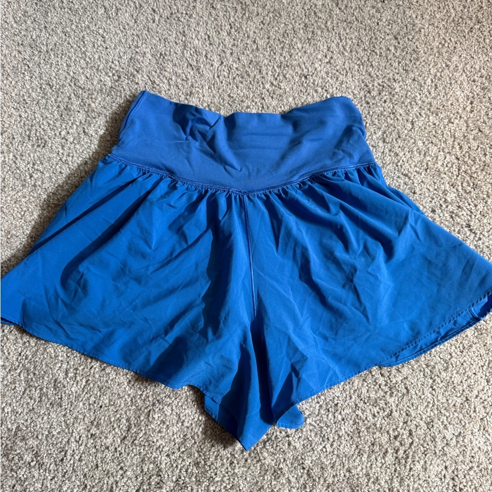 Aerie Offline Women's Blue High-Waisted Shorts - Picture 3 of 4